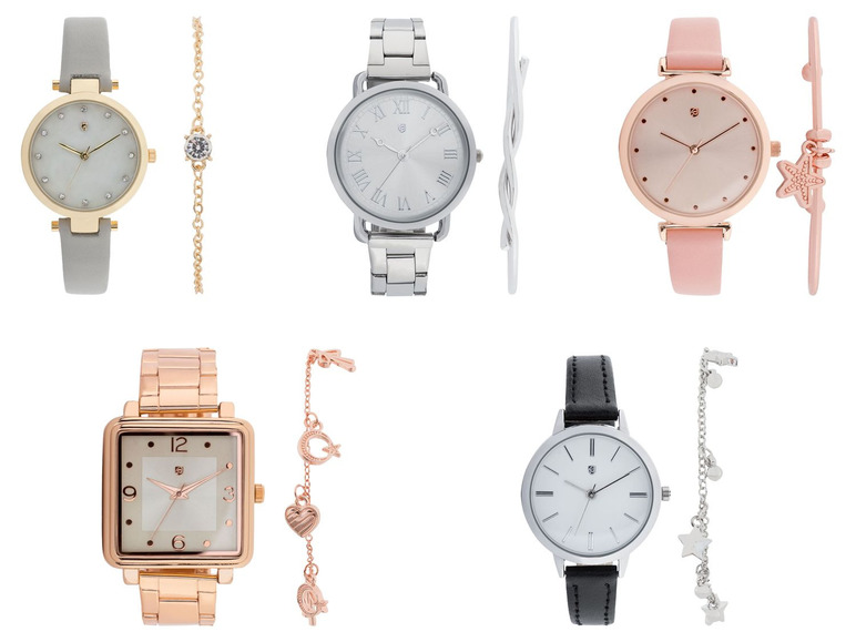 Gehe zu Vollbildansicht: AURIOL® Armbanduhr Geschenkeset Damen, mit Armband - Bild 1