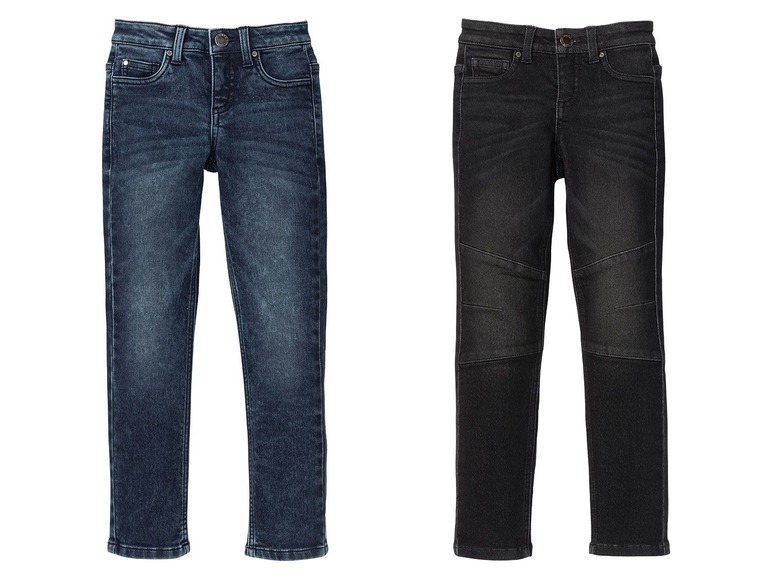 Gehe zu Vollbildansicht: PEPPERTS® Sweathose Jungen, Jeans-Optik, 5-Pocket-Style, weitenverstellbarer Innenbund - Bild 1