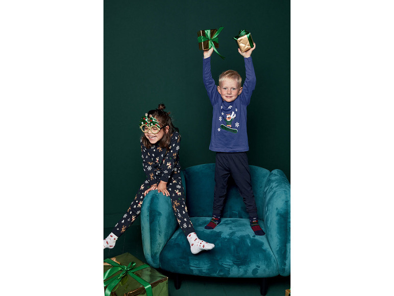 Gehe zu Vollbildansicht: LUPILU® Kleinkinder Jungen Pyjama lang, aus reiner Baumwolle - Bild 37