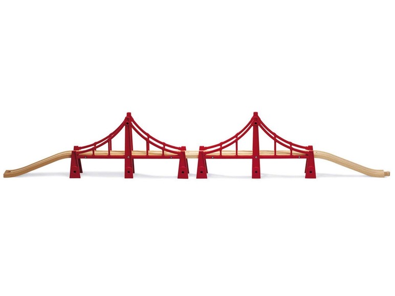 Gehe zu Vollbildansicht: BRIO Hängebrücke, Kinderspielzeug, mit 2 Rampengleisen, ab 3 Jahren - Bild 1