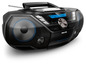 Ein schwarzes Philips Radio mit Bluetooth-Streaming und CD-Player.