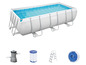 Bestway Power Steel Pool mit Filter, Leiter und Zubehör.