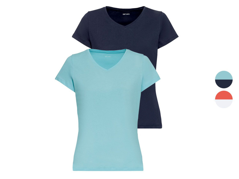 Gehe zu Vollbildansicht: esmara® 2 Damen T-Shirts - Bild 1