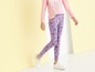 Lila Leggings mit Print für Mädchen