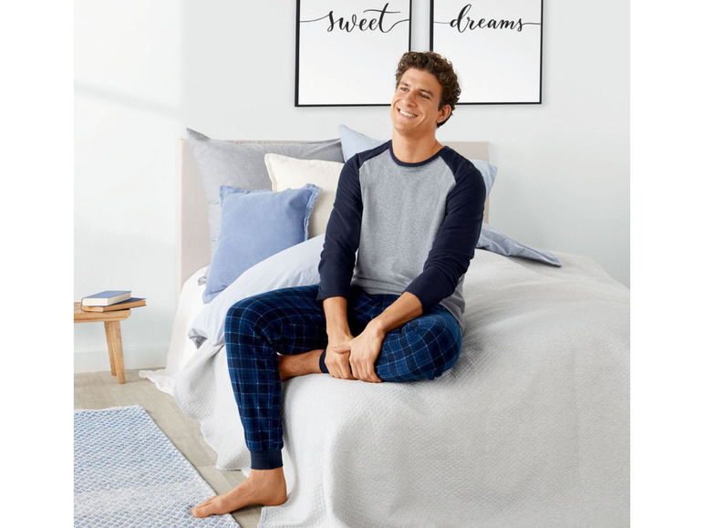 Gehe zu Vollbildansicht: LIVERGY® Fleece Pyjama Herren, mit Gummizugbund - Bild 13