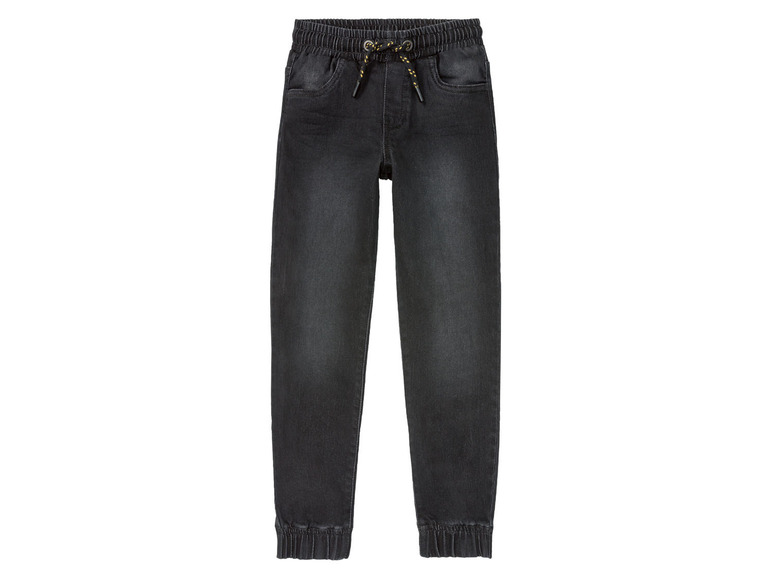 Schwarze Jeans mit elastischem Bund für Jungen.
