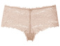 Beigefarbene, Spitzen-Unterhose.