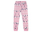 Rosa Pyjamahose mit Schneemann-Muster.