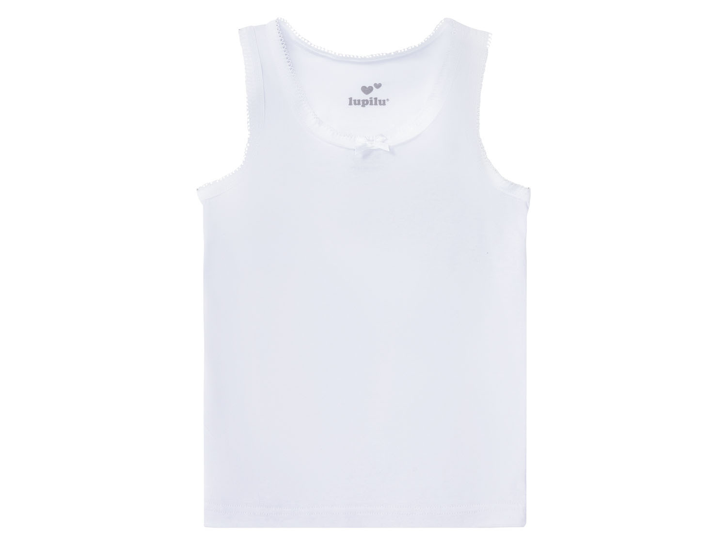 LUPILU® Kleinkinder Unterhemden (weiß/blau, 86/92) – Bild 2 von 4