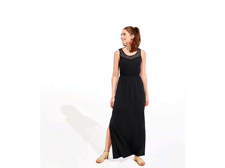 Gehe zu Vollbildansicht: ESMARA® Kleid Damen, mit Seitenschlitzen, Gummizug - Bild 7