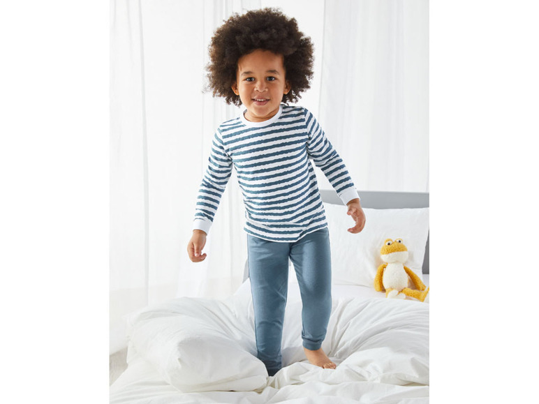 Gehe zu Vollbildansicht: lupilu Kleinkinder Pyjama Jungen, mit Schulterknöpfung - Bild 9