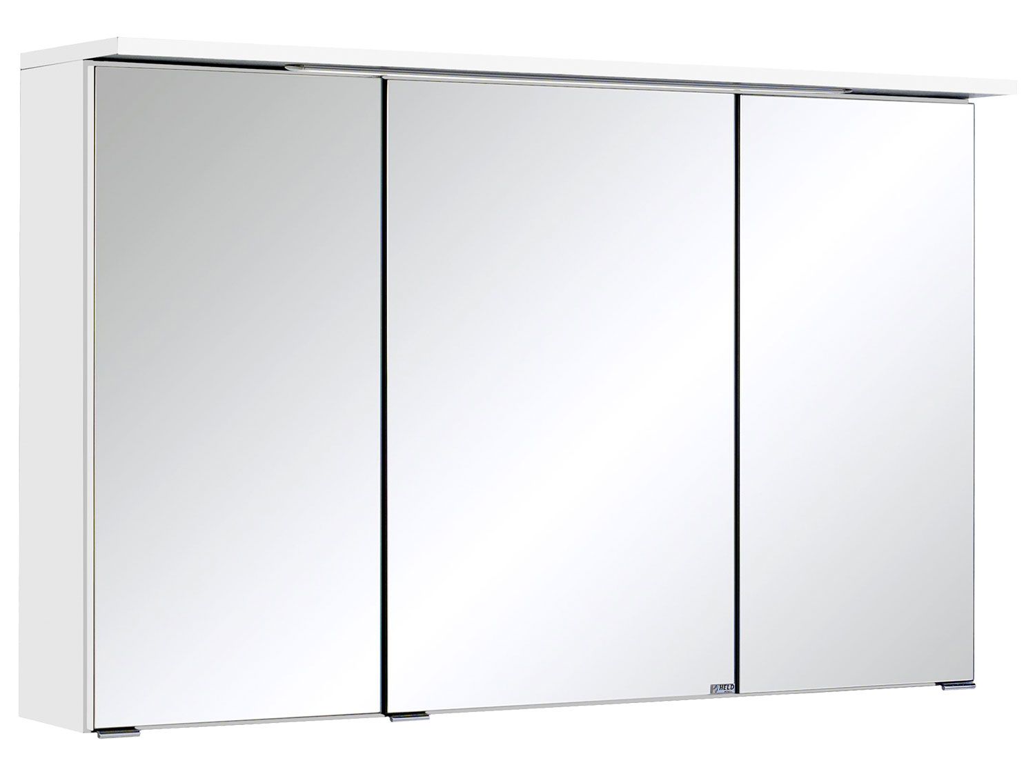 HELD Bologna 3D Spiegelschrank 60/70/80/90/100cm (LED Einbauleuchte, Weiß, 100 cm) | 04251639433363
