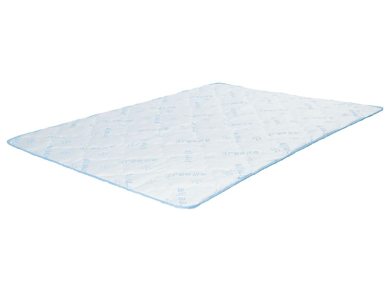 Gehe zu Vollbildansicht: MERADISO® Matratzenauflage »Freeze«, 150 x 200 cm, mit Sommer- und Winterseite, waschbar - Bild 1