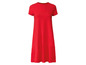 Ein rotes, lässiges Kleid mit kurzen Ärmeln.