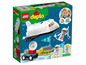 LEGO Duplo Box mit Raumschiff, Astronauten und Mondbasis.