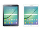 Zwei Samsung Tablets mit Google Apps auf dem Bildschirm.