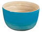 Türkise Schüssel aus Bambus.