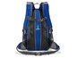 Blauer Rucksack mit Mesh-Paneelen und Air Stream-Logo.