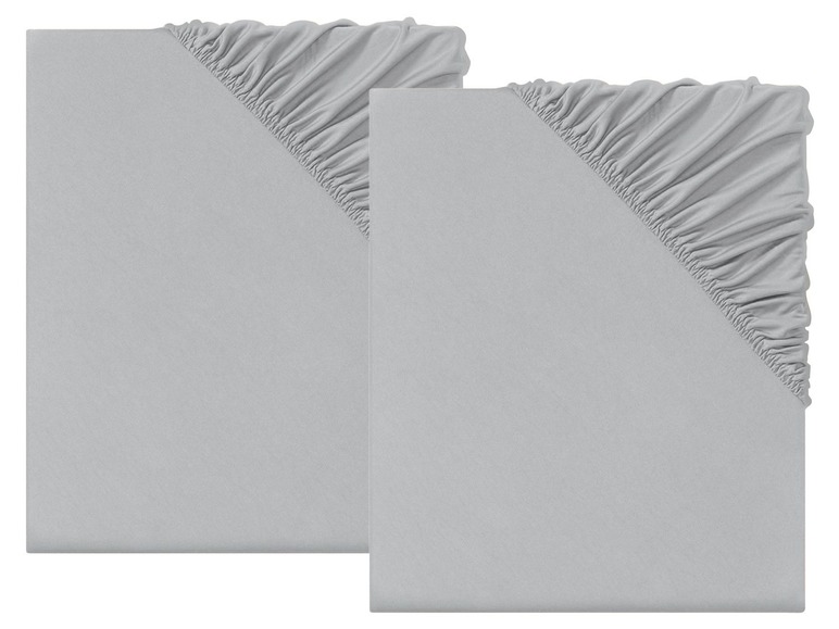 Gehe zu Vollbildansicht: MERADISO® Satin Spannbettlaken, 2 Stück, 90-100 x 200 cm, aus reiner Baumwolle - Bild 6