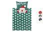 Weihnachtsbettbezug mit Weihnachtsmann und Geschenken