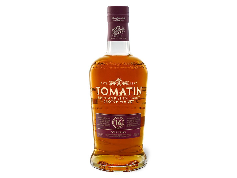 Gehe zu Vollbildansicht: Tomatin Highland Single Malt Scotch Whisky 14 Jahre mit Geschenkbox 46% Vol - Bild 2