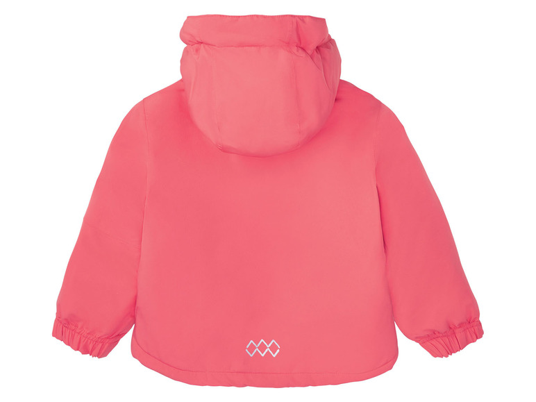 Eine rosa Jacke mit Kapuze für Kinder.
