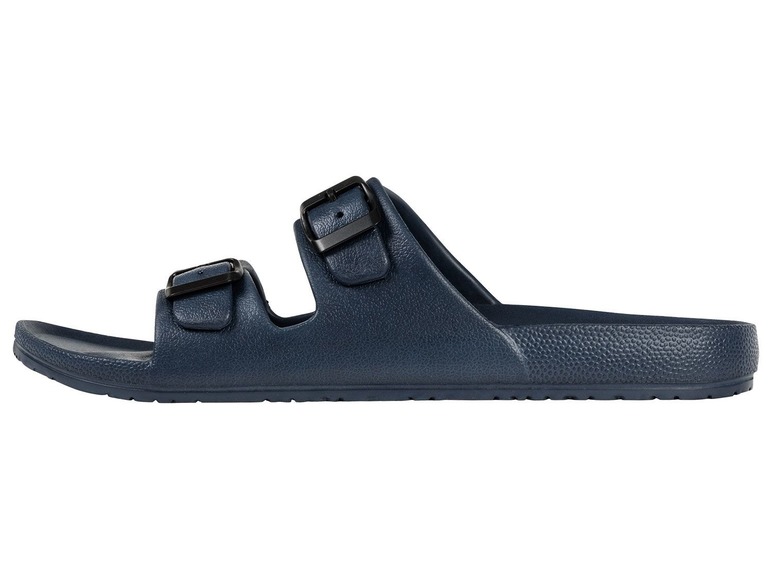 Blaue Sandalen mit Schnallen