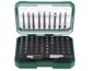 Ein Satz Schraubendreherbits in einer grünen Box