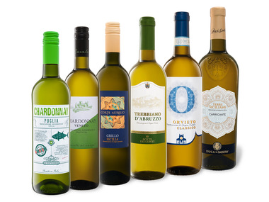 6 x 0,75-l-Flasche Weinpaket Italien Weiße Vielfalt trocken entdecken