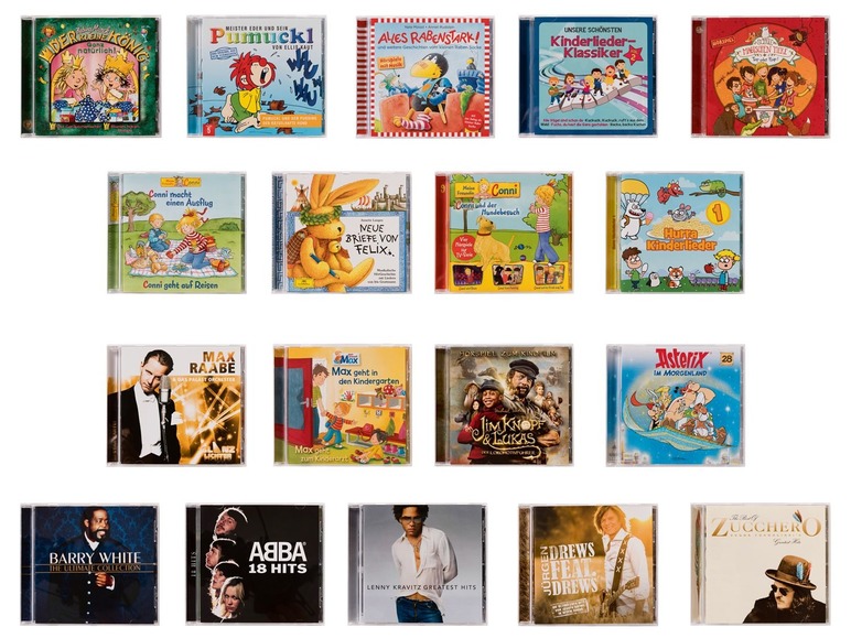 Gehe zu Vollbildansicht: CD, für Kinder und Erwachsene, 18 verschiedene Titel, im Jewel Case - Bild 1
