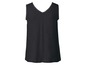 Schwarzes Tanktop mit V-Ausschnitt.
