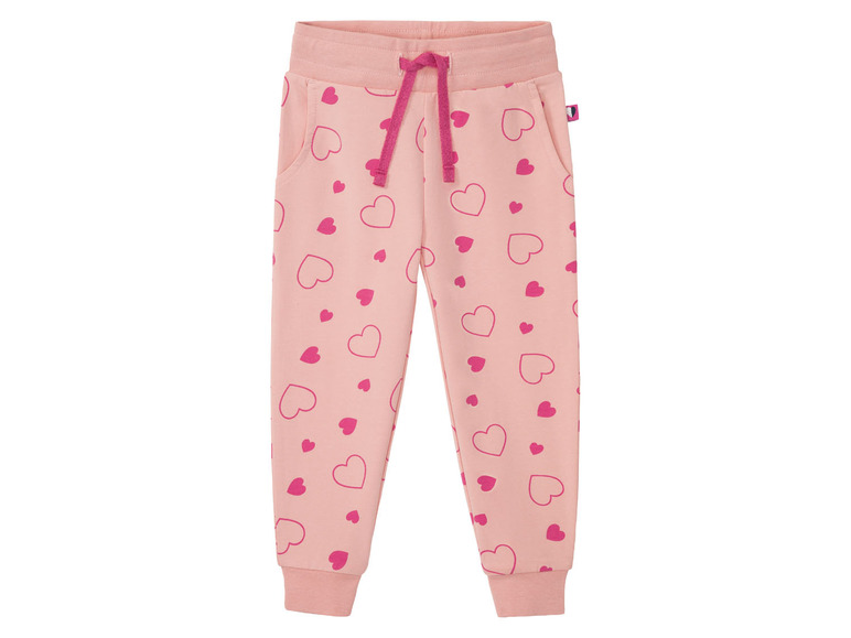 Rosa Jogginghose mit Herz-Print