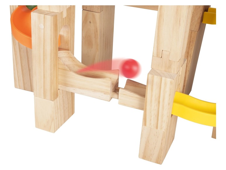 Gehe zu Vollbildansicht: Playtive JUNIOR PLAYTIVE® JUNIOR Kugelbahn, inklusive 2 Kugeln, mit Kunststoffteilen, aus Echtholz - Bild 19