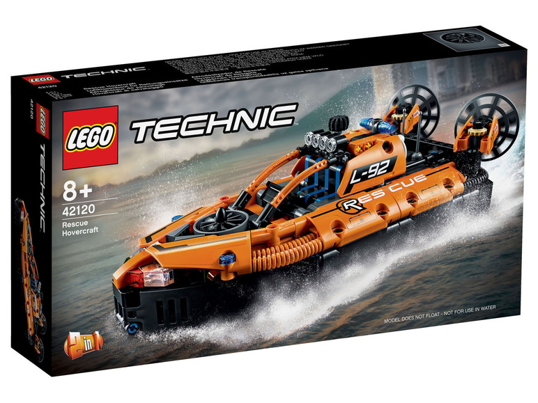 Lego Technic Set eines orangenen Rettungs-Hovercrafts