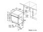 Maße eines Einbaugeschirrspülers mit einer maximalen Höhe von 875 mm.