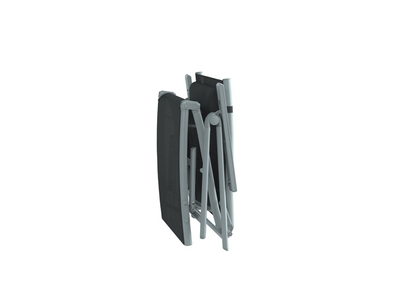 Gehe zu Vollbildansicht: FLORABEST Liegestuhl Aluminium mit Armlehne, Grau - Bild 4