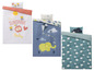Drei Kinderbettwäsche-Sets mit Sonne, Elefant und Wolken.