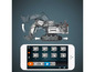 Ein LEGO Technic Liebherr R 9800 Bagger mit einer App zur Steuerung.