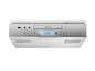Ein silberner Karcher CD-Player mit Radio und Wecker.