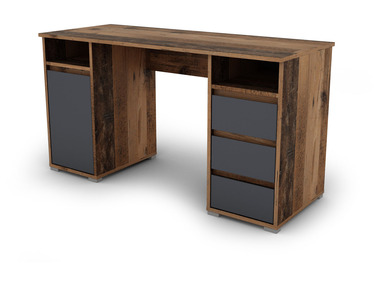 byLIVING - Schreibtisch »Lobo«, mit viel Stauraum (old wood / anthrazit)