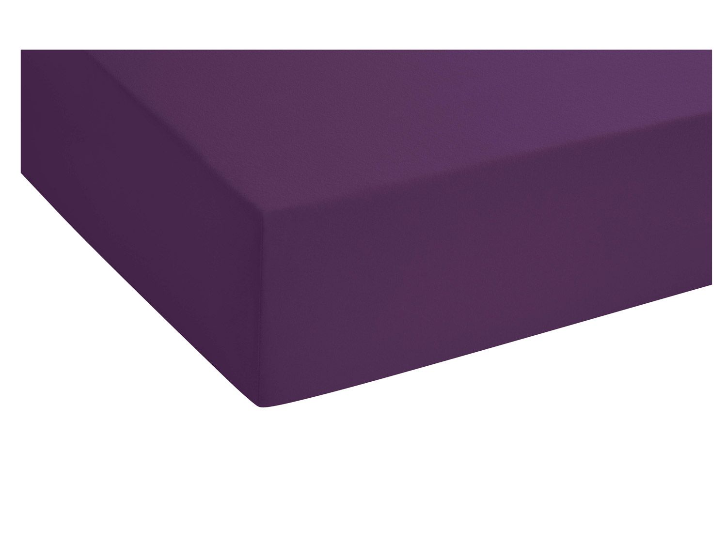 BIBERNA Feinjersey Spannbettlaken (Violett, 180 - 200 x 200 cm) – Bild 2 von 3
