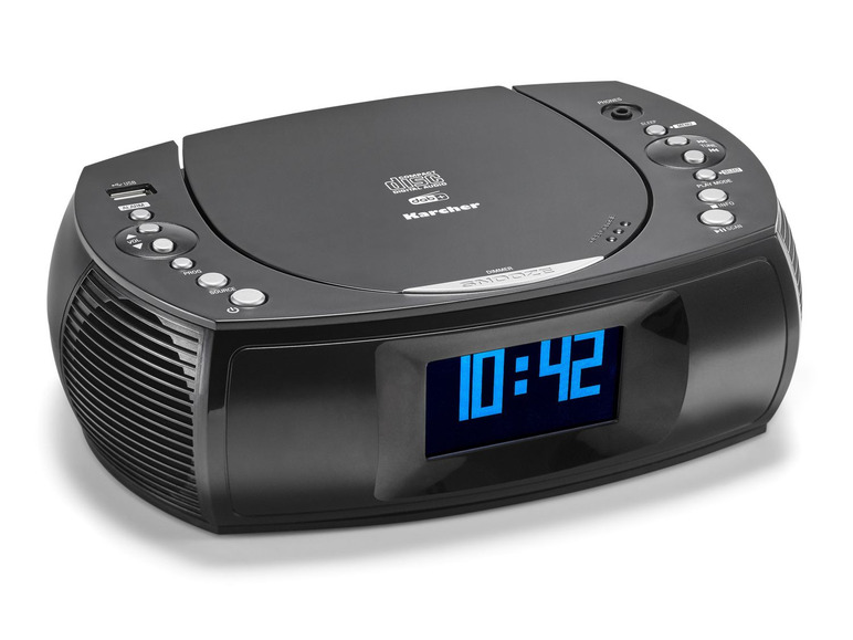 Gehe zu Vollbildansicht: Karcher UR 1309D DAB+ Radiowecker mit CD Player - Dual Alarm - USB Charger - Bild 1