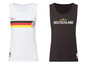 Zwei Tanktops mit Deutschland Euro 2020 Logos.