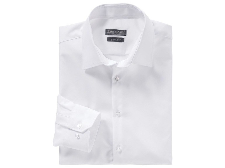 Ein weißes Hemd von Nobel League mit Slim Fit.