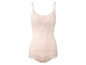 Ein beiges Shapewear-Body mit Spitzendetails.
