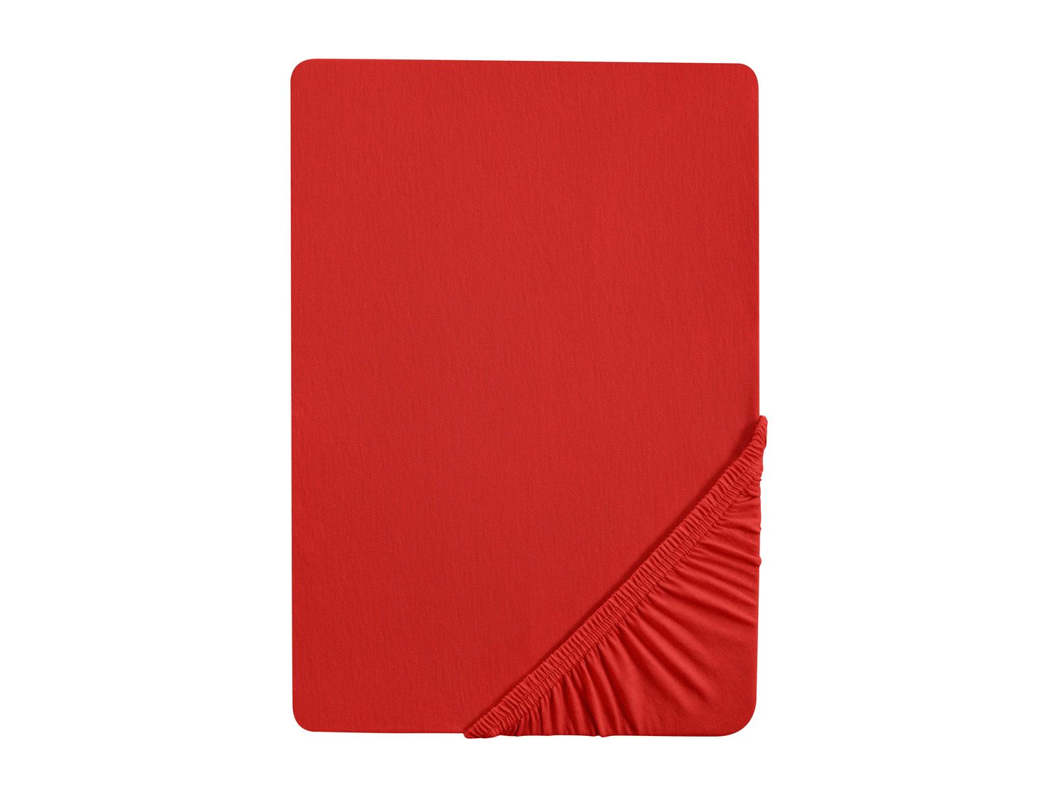 Biberna Feinjersey Spannbettlaken (Rot, 180 – 200 x 200 cm) | 04005774159202