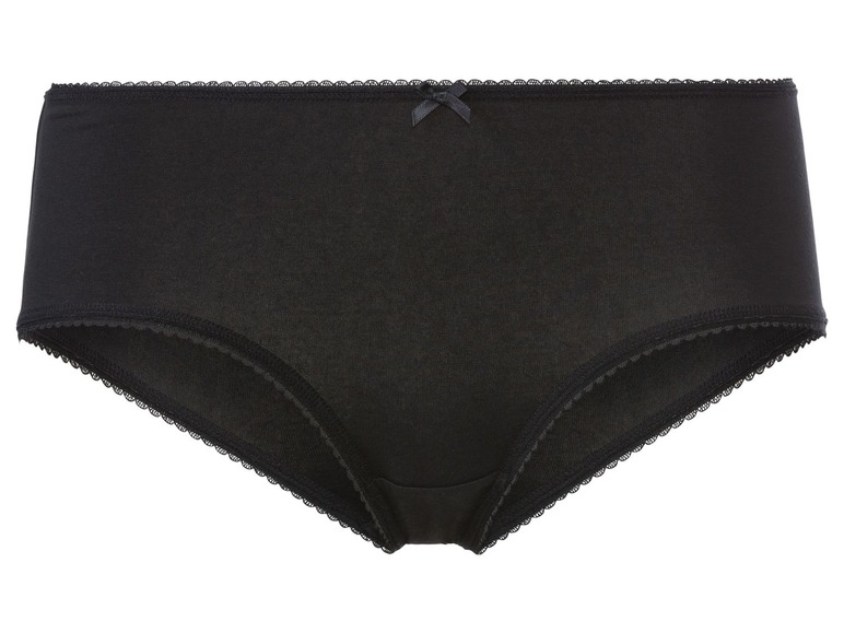 Schwarze Slip mit Spitze.