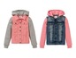 Zwei rosafarbene und blaue Denimjacken mit Kapuze von Pepperts