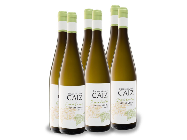 Gehe zu Vollbildansicht: 6 x 0,75-l-Flasche Weinpaket Encostas de Caiz Grande Escolha Vinho Verde DOC trocken, Weißwein - Bild 1