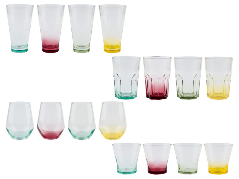 Gehe zu Vollbildansicht: ERNESTO® Gläser Set, 4 Stück, farbig - Bild 1